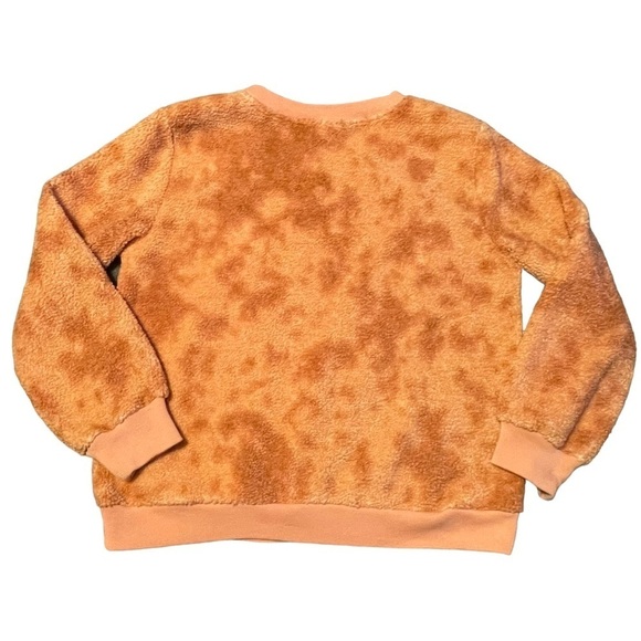 G Giuliana LounGy Clay Color Cozy Textured Sherpa Fleece Sweatshirt - Sz M - Picture 2 of 13